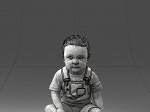 000139 Sitting Baby Boy 0618 3dp 3D प्रिंट मॉडल