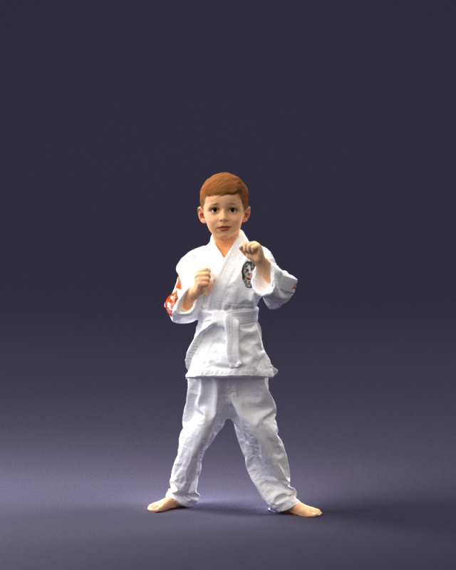 kimono boy 1016-2 3d print ready Model do druku 3D .c4d .max .obj .3ds .fbx .stl .blend 