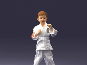 000195 Young Martial Artist Boy 1016 3dp 3D Print Model
