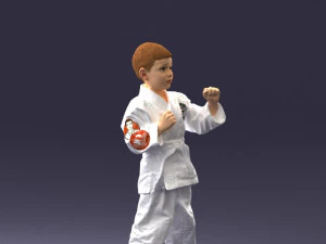000195 Young Martial Artist Boy 1016 3dp 3D Print Model