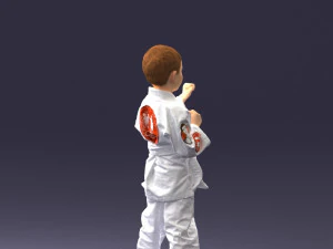 000195 Young Martial Artist Boy 1016 3dp 3D Print Model
