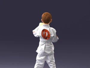 000195 Young Martial Artist Boy 1016 3dp 3D Print Model