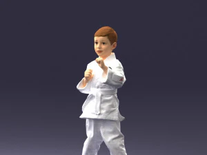 000195 Young Martial Artist Boy 1016 3dp 3D Print Model