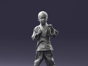 000195 Young Martial Artist Boy 1016 3dp 3D Print Model