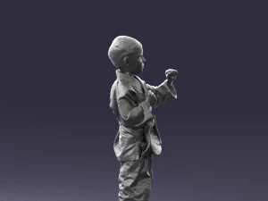 000195 Young Martial Artist Boy 1016 3dp 3D Print Model