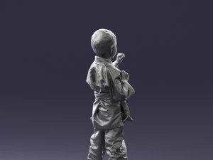 000195 Young Martial Artist Boy 1016 3dp 3D Print Model