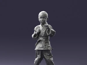 000195 Young Martial Artist Boy 1016 3dp 3D Print Model