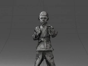 000195 Young Martial Artist Boy 1016 3dp 3D Print Model