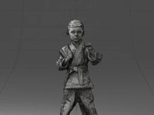 000195 Young Martial Artist Boy 1016 3dp 3D Print Model