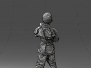 000195 Young Martial Artist Boy 1016 3dp 3D Print Model