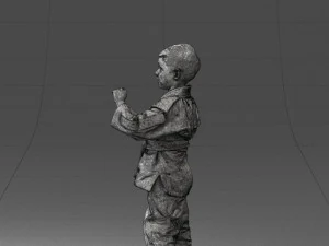000195 Young Martial Artist Boy 1016 3dp 3D Print Model