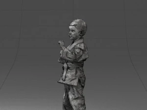 000195 Young Martial Artist Boy 1016 3dp 3D Print Model
