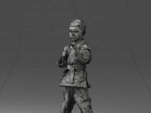 000195 Young Martial Artist Boy 1016 3dp 3D Print Model