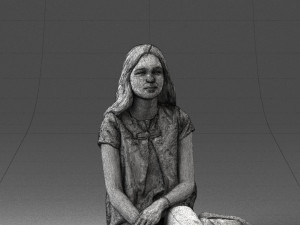 sitting girl 1016-3 3D Model