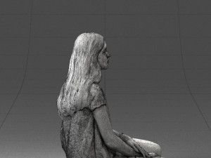 sitting girl 1016-3 3D Model