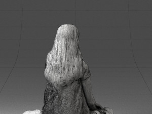 sitting girl 1016-3 3D Model