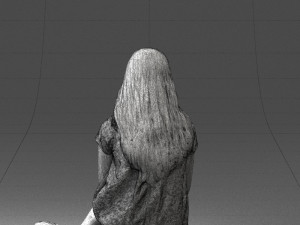 sitting girl 1016-3 3D Model