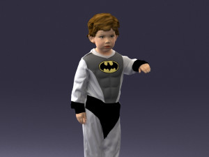 000197 Boy in Superhero Costume 1016 Modelo 3D
