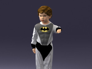 000197 Boy in Superhero Costume 1016 3dp 3D 打印模型