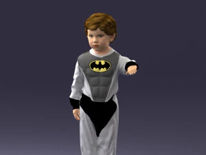 000197 Boy in Superhero Costume 1016 3dp 3D Print Model