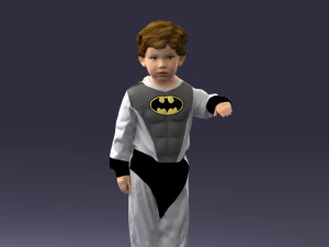 000197 Boy in Superhero Costume 1016 3dp 3D Print Model