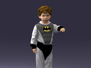 000197 Boy in Superhero Costume 1016 3dp 3D 打印模型