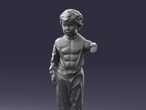 000197 Boy in Superhero Costume 1016 3dp 3D 打印模型