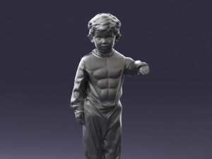 000197 Boy in Superhero Costume 1016 3dp 3D 打印模型