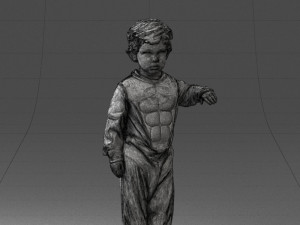 000197 Boy in Superhero Costume 1016 3dp 3D 打印模型