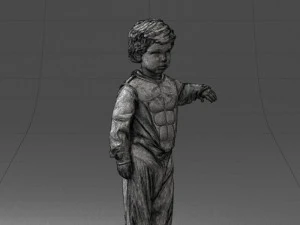 000197 Boy in Superhero Costume 1016 3dp 3D Print Model