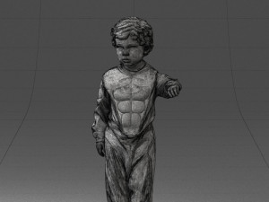 000197 Boy in Superhero Costume 1016 3dp 3D 打印模型