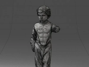 000197 Boy in Superhero Costume 1016 3dp 3D Print Model