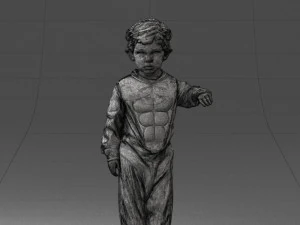 000197 Boy in Superhero Costume 1016 3dp 3D Print Model