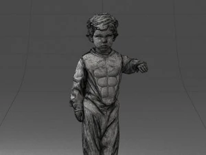 000197 Boy in Superhero Costume 1016 3dp 3D Print Model