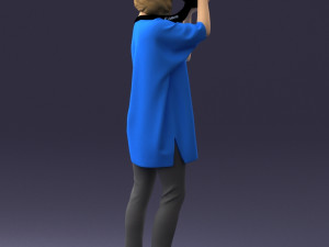 000143 Young Woman with a Camera 0629 3dp 3D Принт Модель