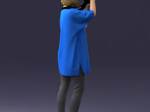 000143 Young Woman with a Camera 0629 3dp 3D Print Model