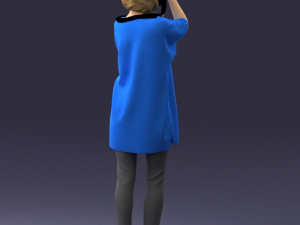 000143 Young Woman with a Camera 0629 3dp 3D Принт Модель