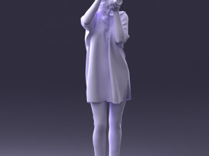000143 Young Woman with a Camera 0629 3dp 3D Принт Модель