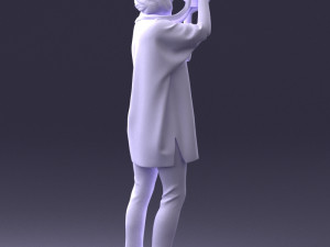 000143 Young Woman with a Camera 0629 3dp 3D Принт Модель
