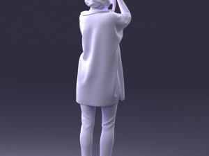 000143 Young Woman with a Camera 0629 3dp 3D Принт Модель