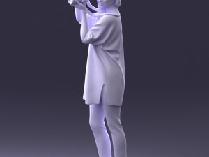 000143 Young Woman with a Camera 0629 3dp 3D Принт Модель