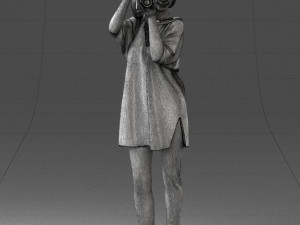 000143 Young Woman with a Camera 0629 3dp 3D Принт Модель