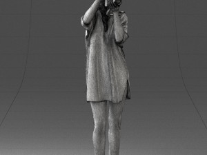 000143 Young Woman with a Camera 0629 3dp 3D Принт Модель