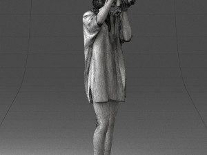 000143 Young Woman with a Camera 0629 3dp 3D Принт Модель