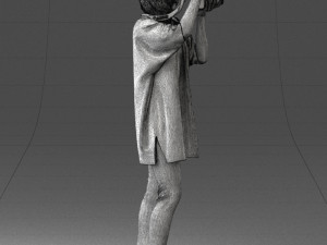 000143 Young Woman with a Camera 0629 3dp 3D Принт Модель