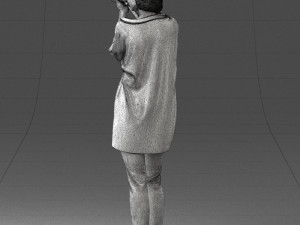 000143 Young Woman with a Camera 0629 3dp 3D Принт Модель