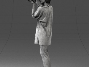 000143 Young Woman with a Camera 0629 3dp 3D Принт Модель