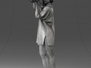 000143 Young Woman with a Camera 0629 3dp 3D Принт Модель
