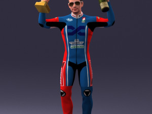 man with cup 0808 3D Model