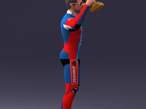 000169 Racing Champion Victory Pose 0808 3dp 3Dプリントモデル